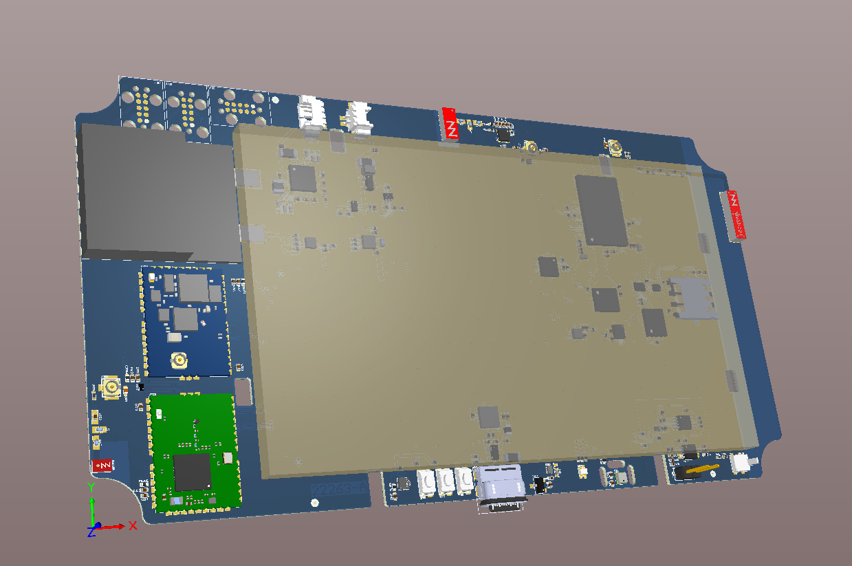 RF board 3D render